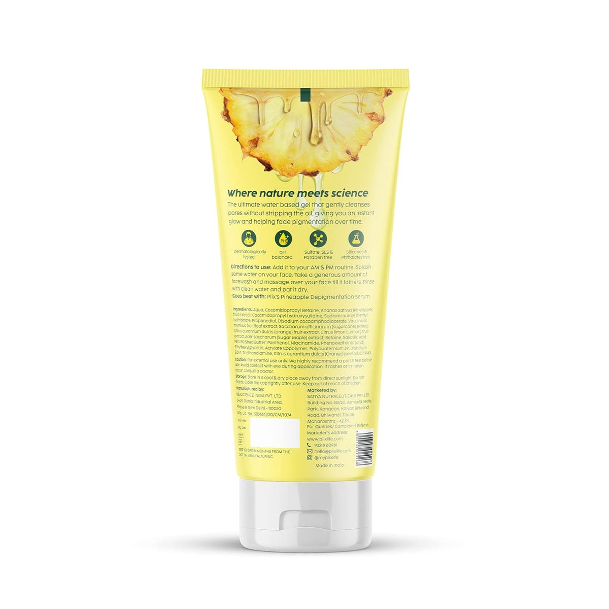 Plix Pineapple De-Pigmentation Juicy Cleanser - 100ml Face Cleanser - Image 3