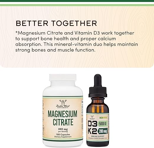 Doublewood Magnesium Citrate 400mg, 180 Capsules - Vitamins & Minerals - Image 3