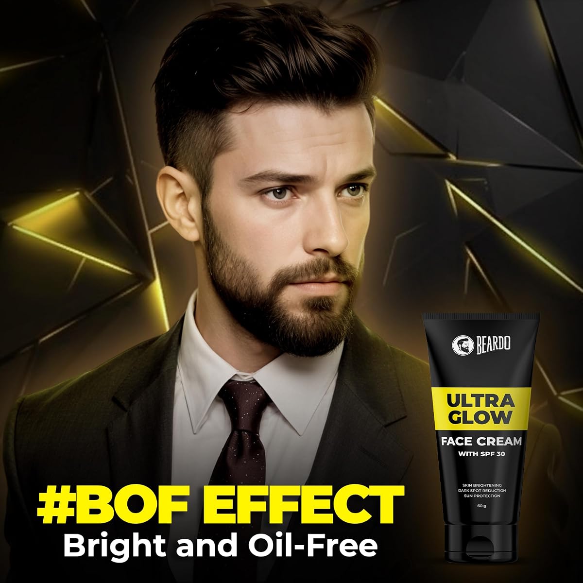 Beardo Ultraglow Face Cream 60g - All-in-One Moisturiser, SPF 30 Protection - Image 2