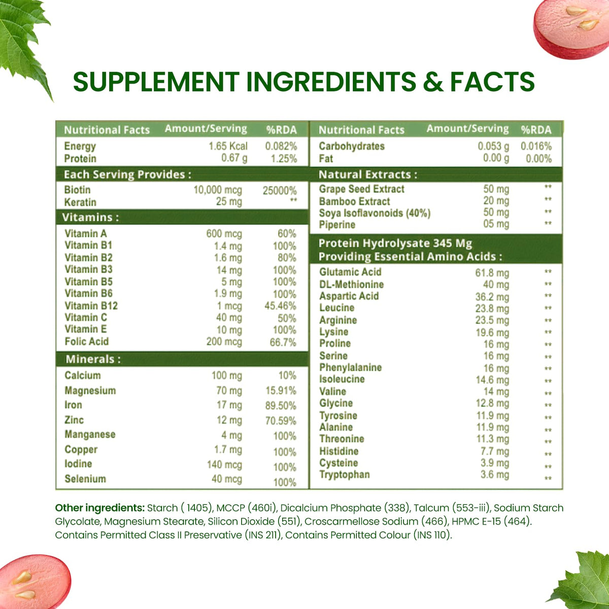 HIMALAYAN ORGANICS Biotin 10000 MCG Supplement - Vegetarian Tablets, 120 Count - Image 2
