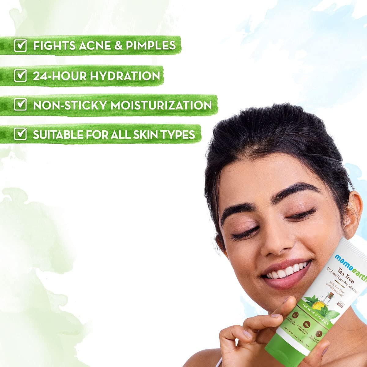 Mamaearth Tea Tree Oil-Free Face Moisturiser with Salicylic Acid - 80ml - Image 3