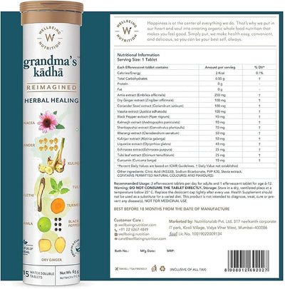 Wellbeing Nutrition Grandma's Kadha Herbal Immunity Booster Effervescent Tablets - Organic Ayurvedic Remedy - Image 8