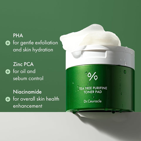 مناديل تونر بيورفين من دكتور سيراكل بشجرة الشاي 160 مل (60 قطعة)