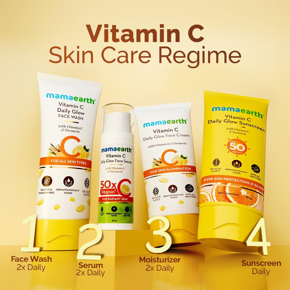 Mamaearth Vitamin C Daily Glow Sunscreen with SPF 50 PA++++ - 80g - Image 8
