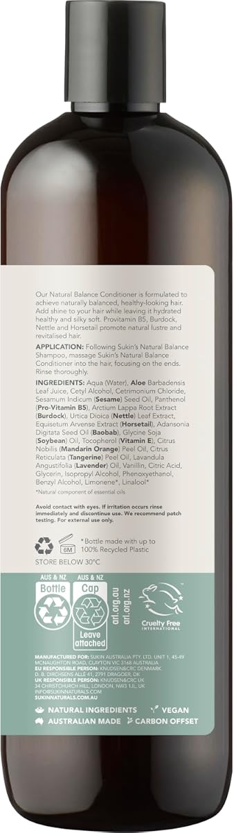 Sukin Natural Balance Conditioner with Botanical Extracts - 500ml - Image 3