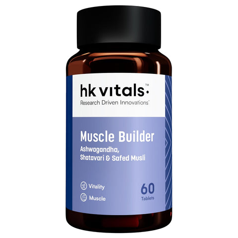 HK Vitals Muscle Builder (60 Tablets) | Blend Of Ashwagandha, Shatavari And Safed Musli | For Immunity, Muscle Strength And Vitality