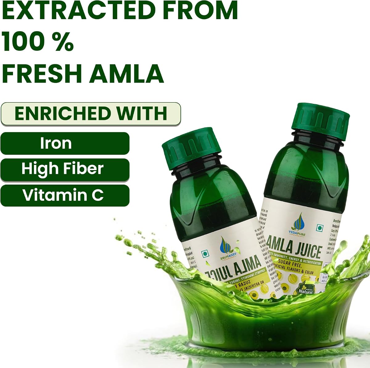 Vedapure Herbal Amla Juice - Natural Immune Booster, 500 ml - Image 5