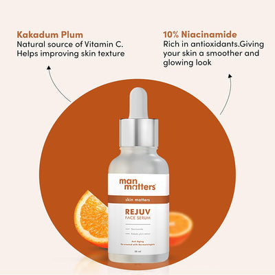 Man Matters Rejuv Face Serum - Radiant Skin, Fights Acne & Aging - 30ml - Image 3