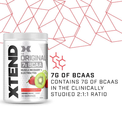 XTEND Strawberry Kiwi BCAA - Sports Nutrition Powder - 30 Servings - Image 3
