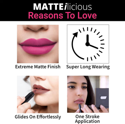 Nykaa Matteilicious Lip Crayon - Lacy Luck 10 - Image 5
