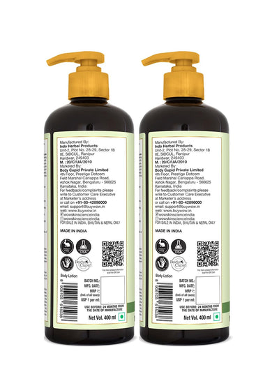 Wow Aloe Vera with Lactic Acid Body Lotion - Ultra Light Hydration, 400ml, Pack of 2 - Image 2