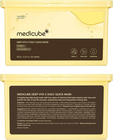 Medicube Deep Vita C Daily Quick 30 Sheet Masks