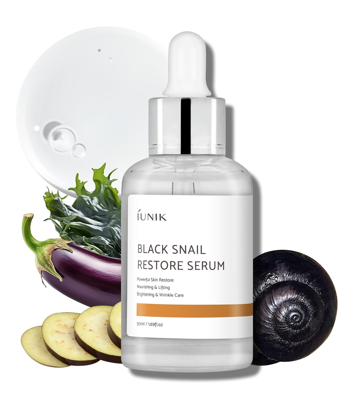 iUNIK Black Snail Serum 70% with Centella Asiatica - 50ml