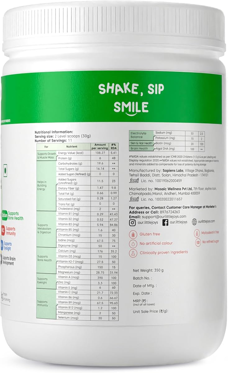 Little Joys NutriMix Strawberry Nutrition Powder - 2-6 Years, 350g - Image 2
