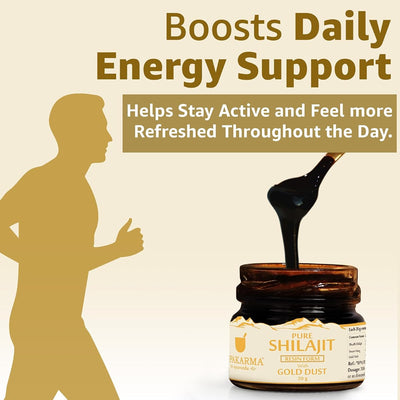 Upakarma Ayurvedic Shilajit with Gold Dust - Pure Resin 20g - Image 4