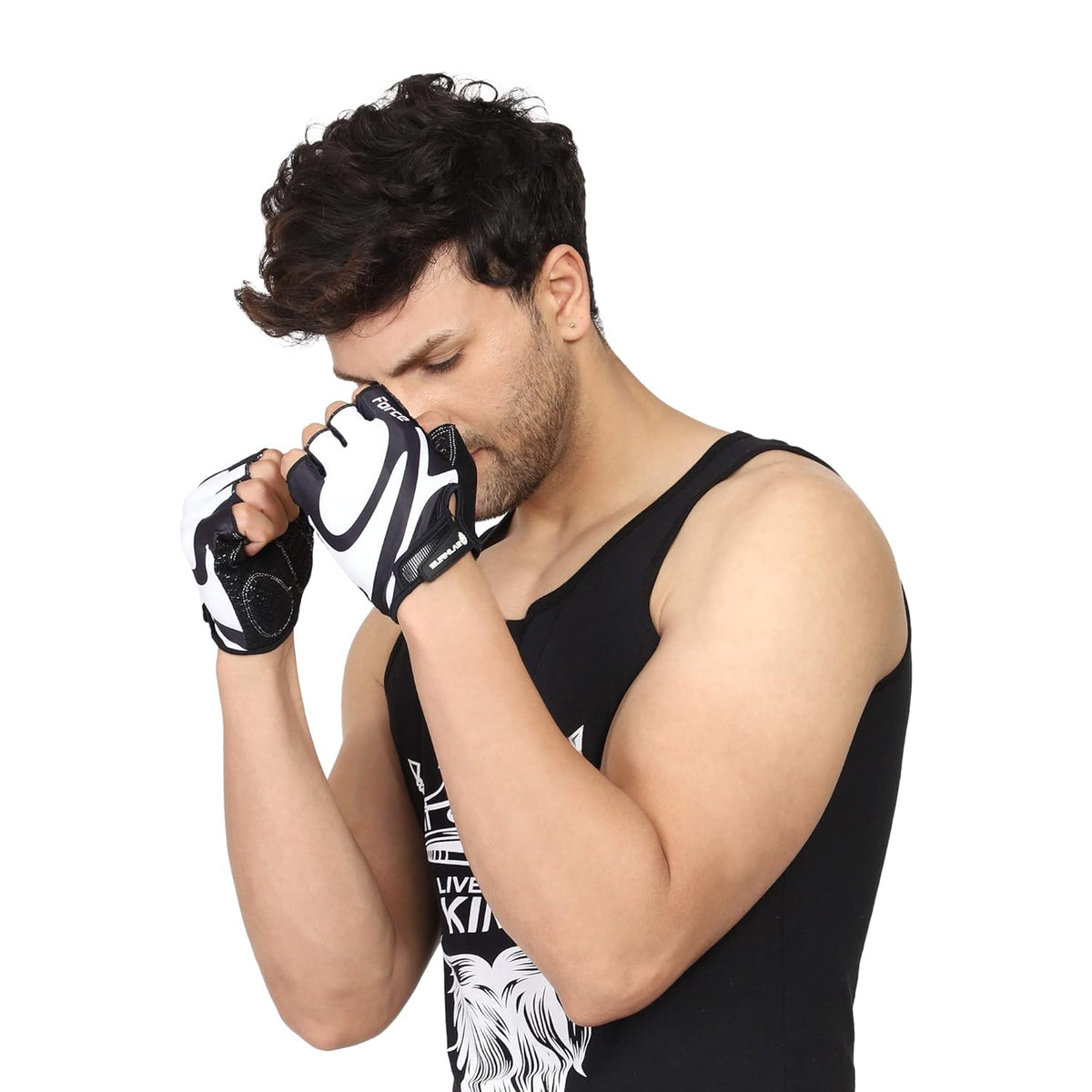 Burnlab Flex Gym Gloves - Black & White, XL, Weightlifting & Crossfit - Image 4
