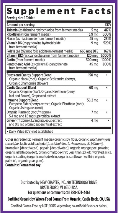New Chapter Fermented Vitamin B Complex Capsules, 30 Count - Image 6