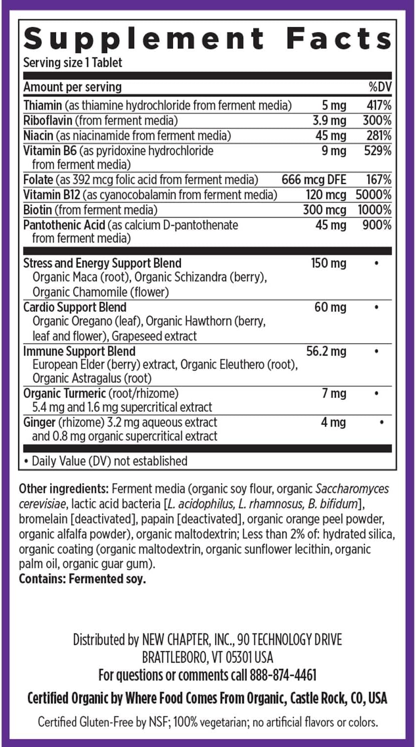 New Chapter Fermented Vitamin B Complex Capsules, 30 Count - Image 6