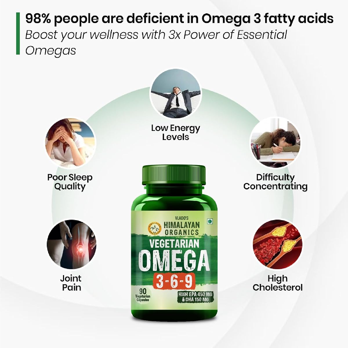 Himalayan Organics Vegan Omega 3 6 9 Supplement – 90 Veg Capsules - Image 6