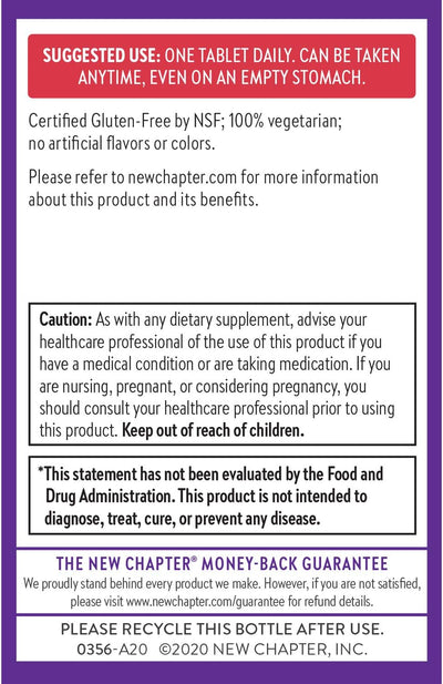 New Chapter Fermented Vitamin D3 - 60 Vegetarian Tablets - Image 7