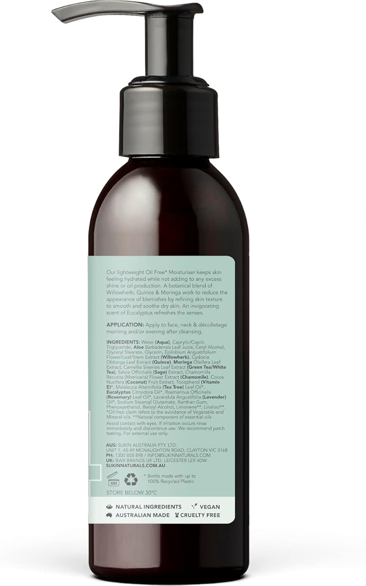 Sukin Blemish Control Oil Free Face Moisturiser - 125ml - Image 3