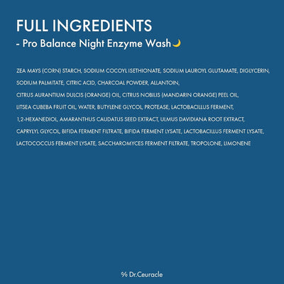 Dr.Ceuracle Pro Balance Night Enzyme Charcoal Wash - 50g - Image 8