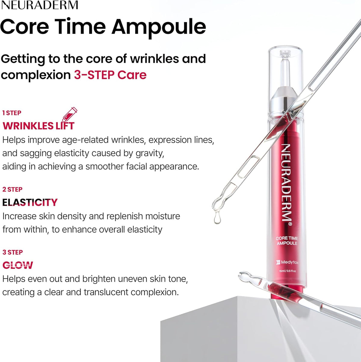 Neuraderm Core Time Ampoule, All-In-One Lifting Serum - 15ml - Image 3