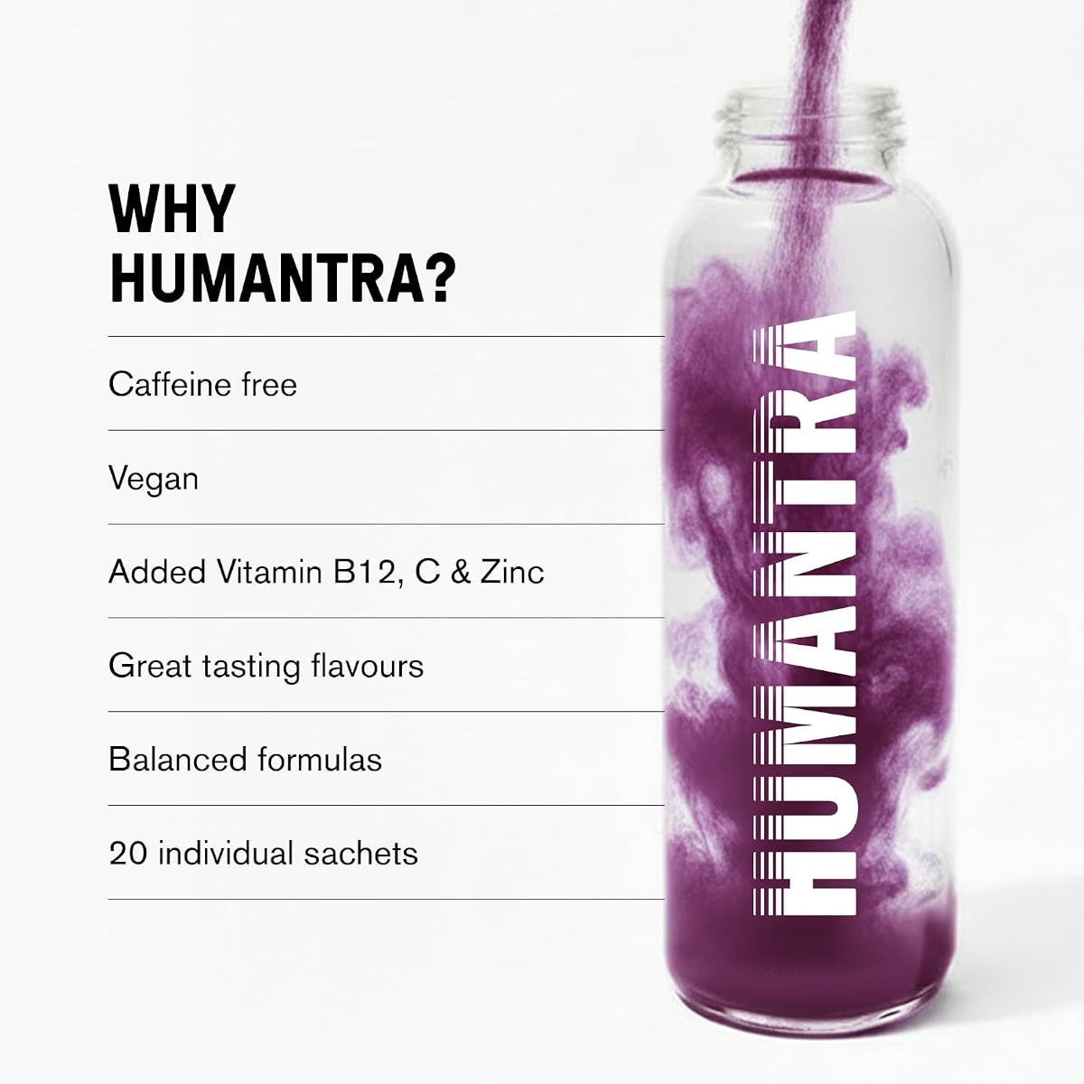Humantra Electrolyte Powder - Elderberry Flavour, 20 Sachets - Image 3