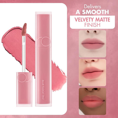 Rom&Nd Blur Fudge Tint 13 Cooling Up - Velvety Matte Lip Tint - Image 5
