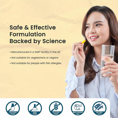 Valeo Super Omega+ Fish Oil 1200mg with EPA & DHA - 60 Softgels - Image 4