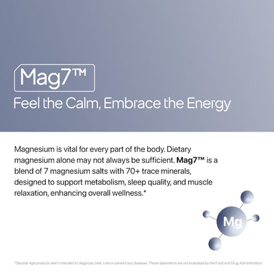 Decodeage Mag7 Seven Complex Magnesium Capsules - 60 Count - Image 4
