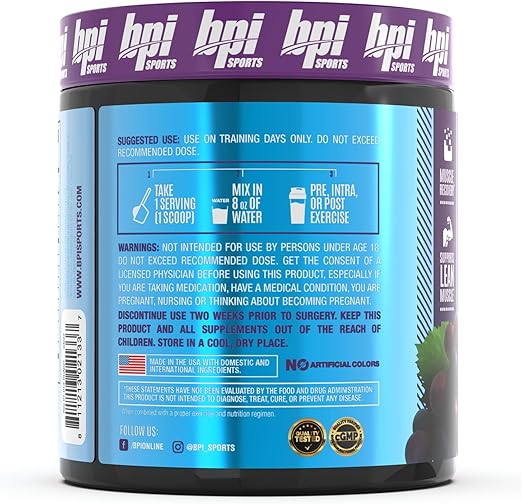 BPI Best BCAA Powder, Grape Flavour, 30 Servings - 300g - Image 2