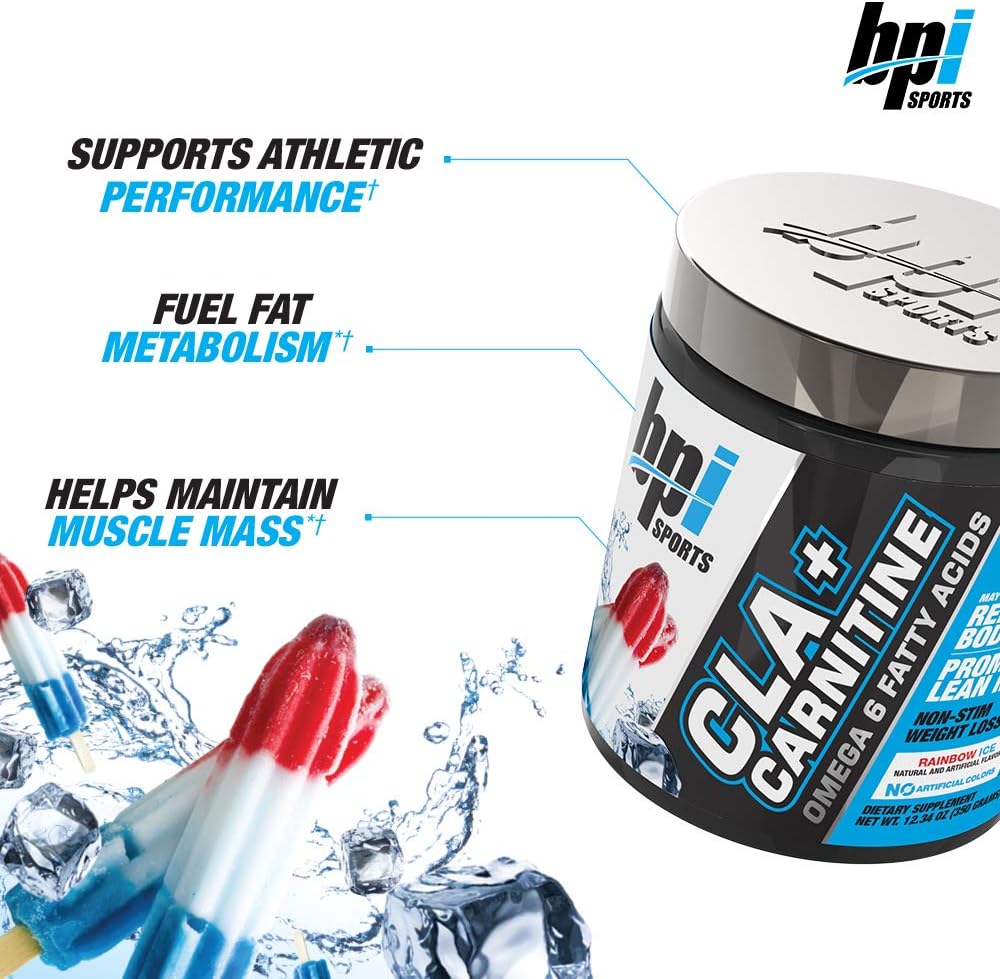 BPI Sports CLA + Carnitine Powder - Rainbow Ice, 50 Servings - Image 3