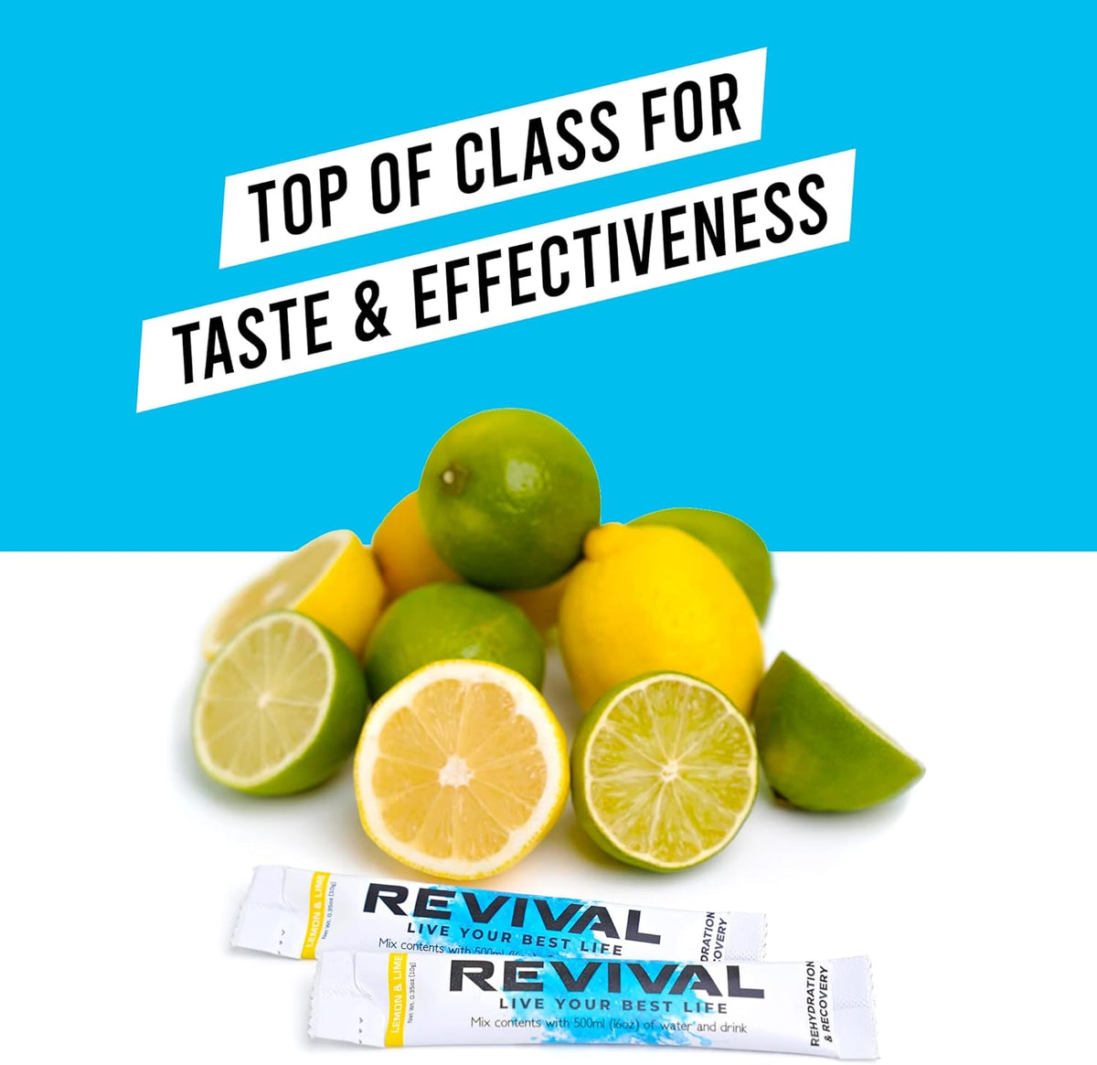 REVIVAL Lime & Lemon Functional Drinks 12-Serving Pack - Image 4