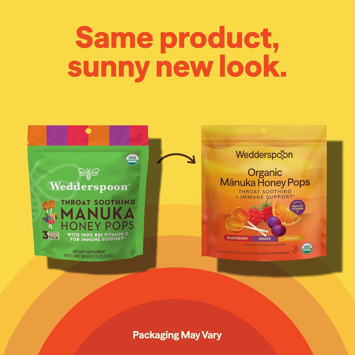 Wedderspoon Organic Manuka Honey Pops for Kids - Variety Pack, 24 Count - Image 3