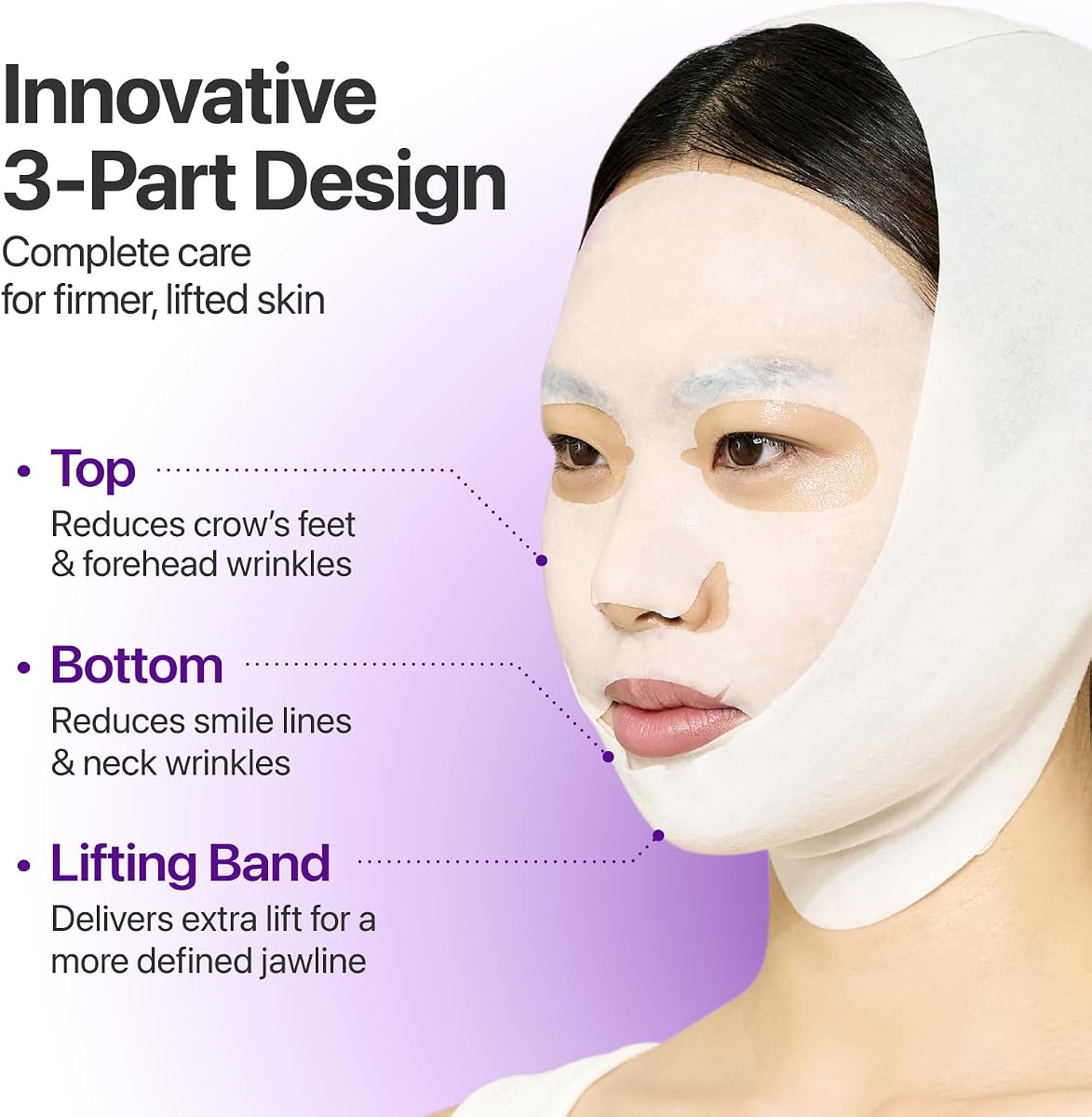 Numbuzin NAD+ BIO Lifting Full Cover Facial Sheet Mask - 4 Sheets + Lifting Band - Image 5