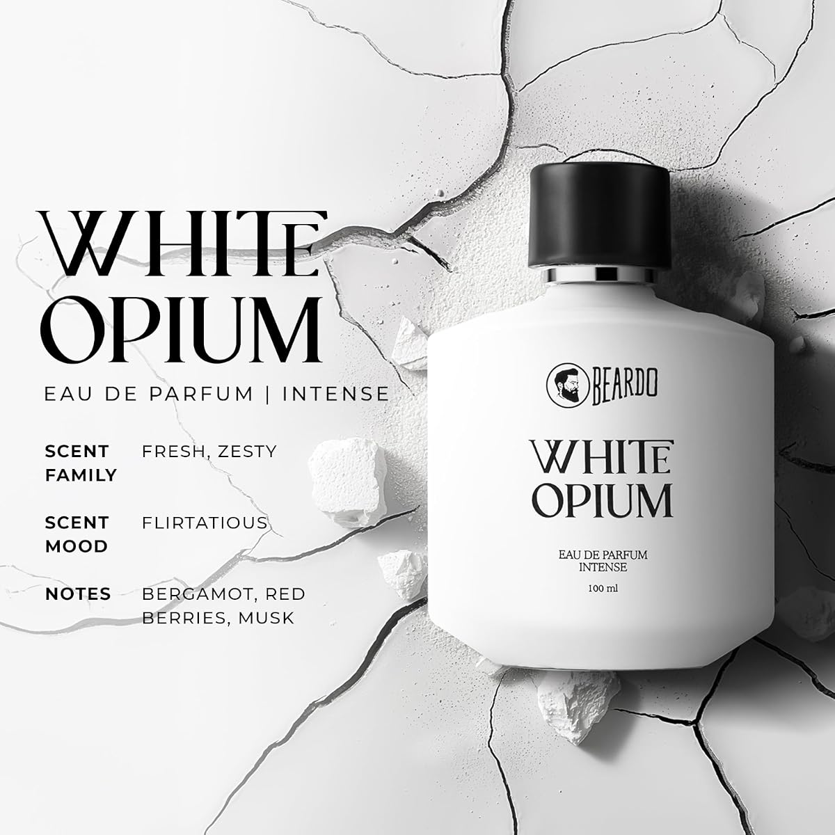 Beardo White Opium Eau De Parfum - Fresh Zesty Fragrance for Men, 100ml - Image 3