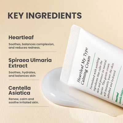 AXIS-Y Heartleaf Calming Cream with Centella - Vegan Moisturizer, 60ml - Image 3