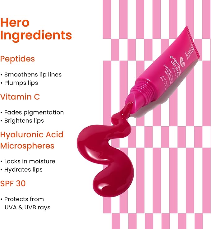 Foxtale Brightening Lip Balm with Peptides, Vitamin C & Hyaluronic Acid - Bubblegum Pink Glaze - Image 6