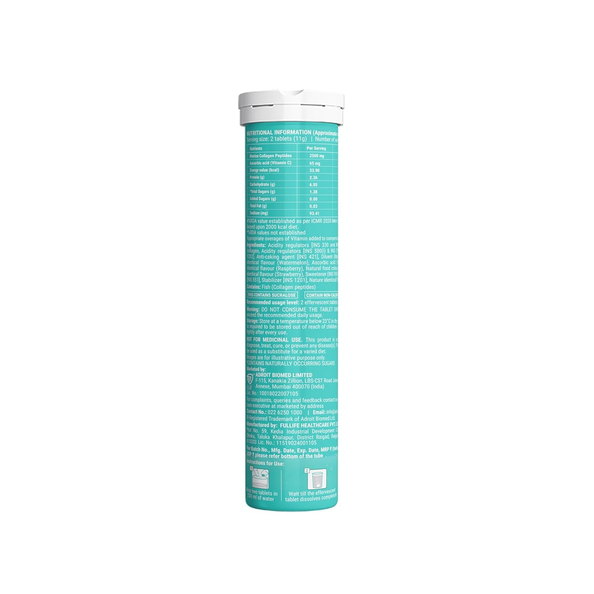 Fortisil High Performance Marine Collagen & Vitamin C Tablets - 10 Effervescent - Image 2