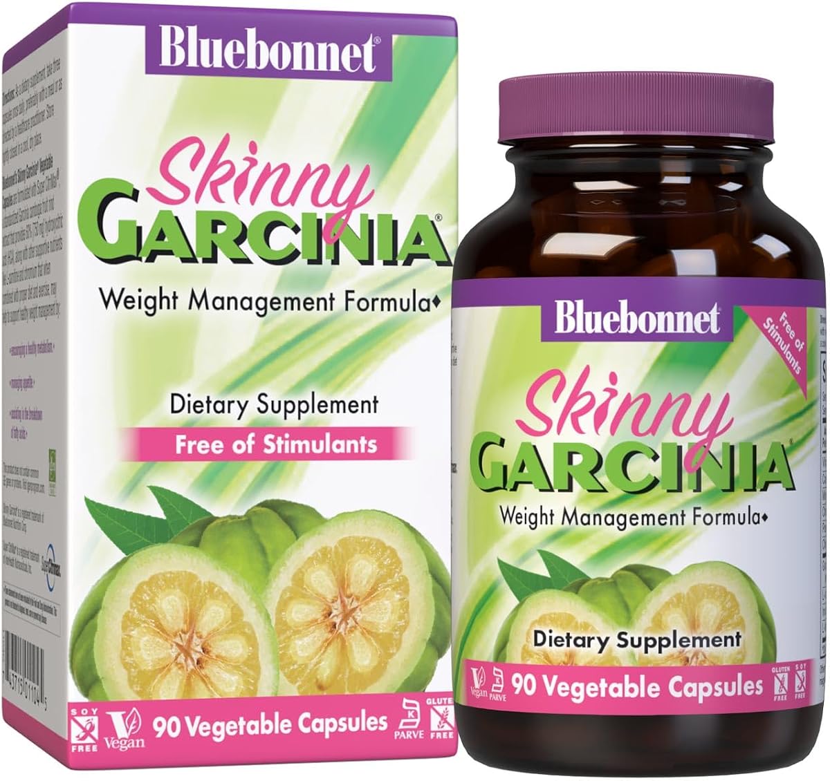 BlueBonnet Skinny Garcinia Weight Management Capsules with Super CitriMax, 90 Veggie Caps - Image 2