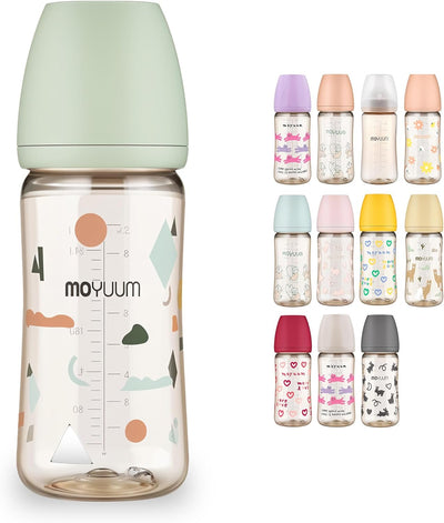 Moyuum PPSU Feeding Baby Bottle - Anti Colic, BPA Free, 270ml