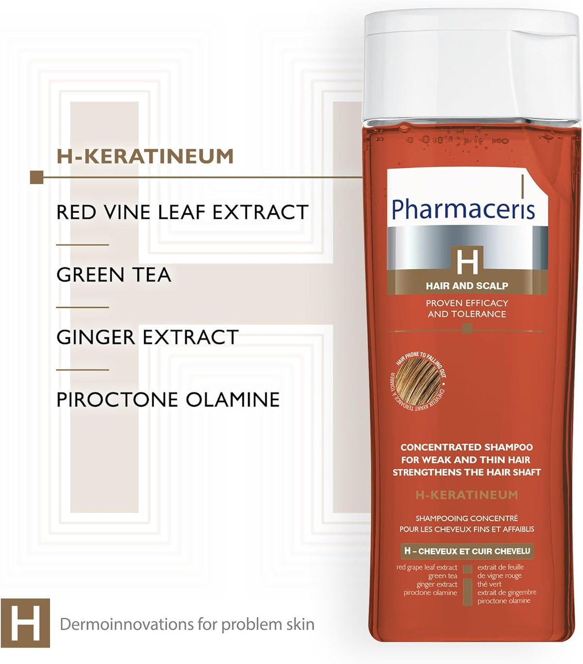 Pharmaceris Ph Keratineum Shampoo for Weak Hair - 250ml - Image 3