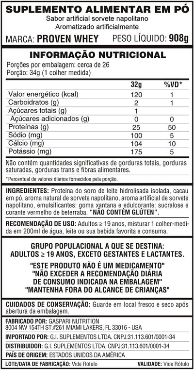 Gaspari Nutrition Proven Whey - 100% Hydrolyzed Whey Protein Isolate, 2lb - Image 3