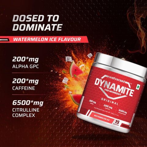 Wellversed Dynamite Pre-Workout Watermelon Ice (210g)