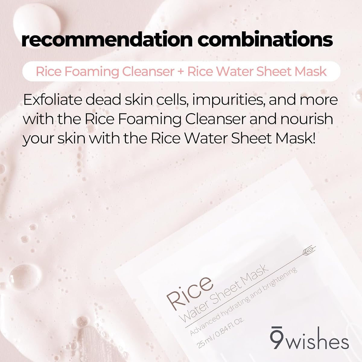 9Wishes Rice Foaming Cleanser with Korean Rice Powder - 120ml - Image 5
