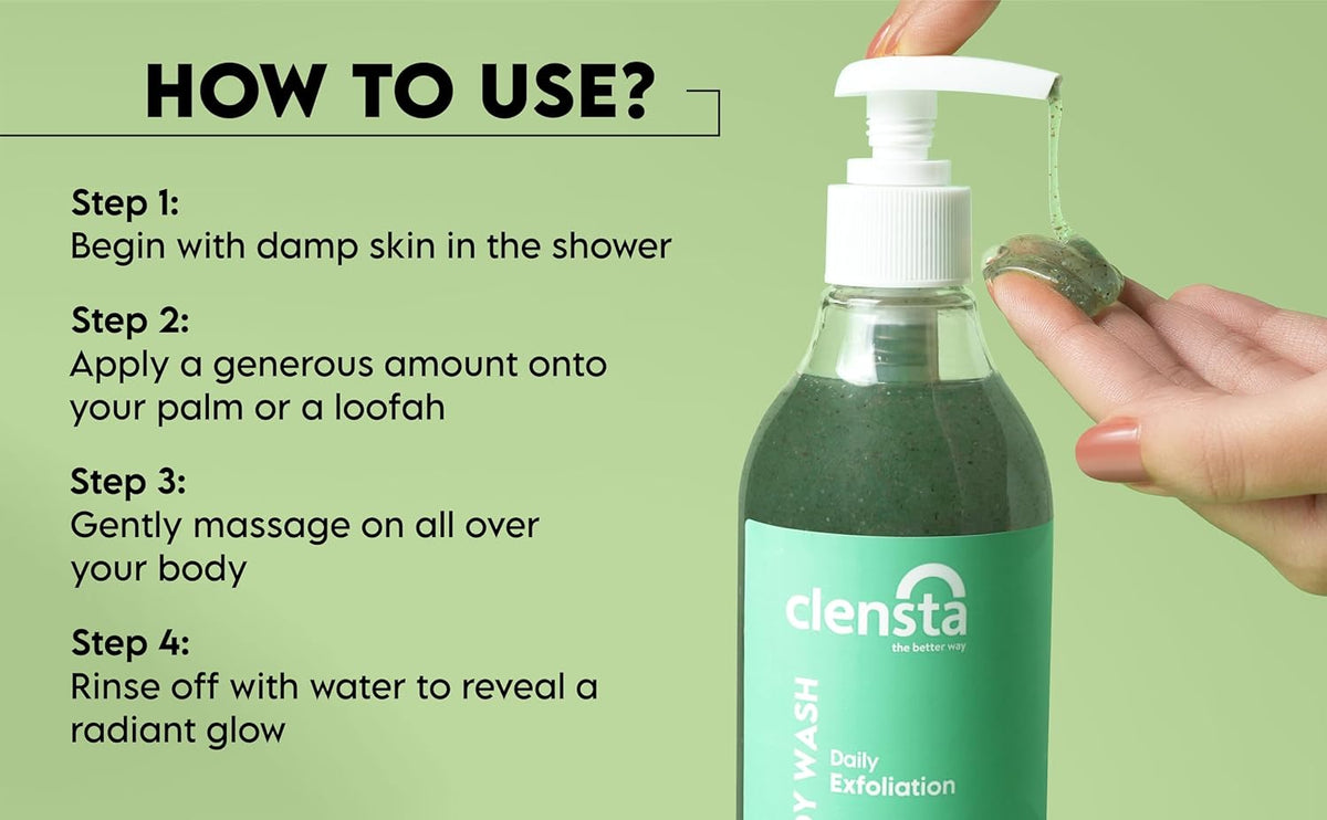 Clensta Body Wash Exfoliate - 275 ml - Image 4