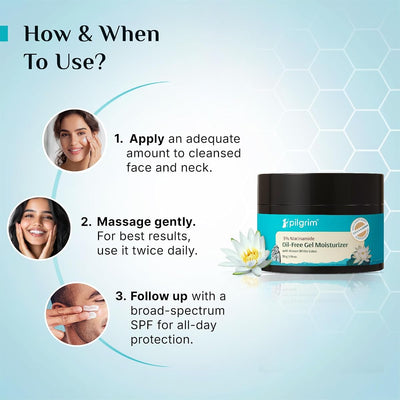 Pilgrim Korean Oil-Free Gel Moisturizer with Hyaluronic Acid - 50g - Image 6