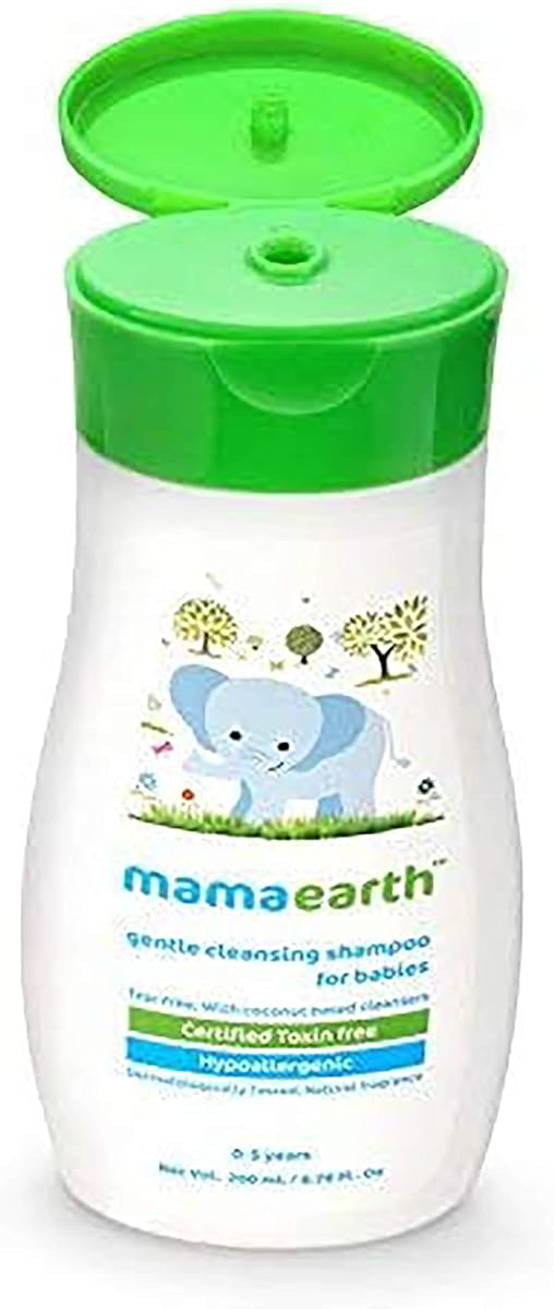 Mamaearth Gentle Cleansing Shampoo & Nourishing Hair Oil for Babies - 200ml + 100ml - Image 4