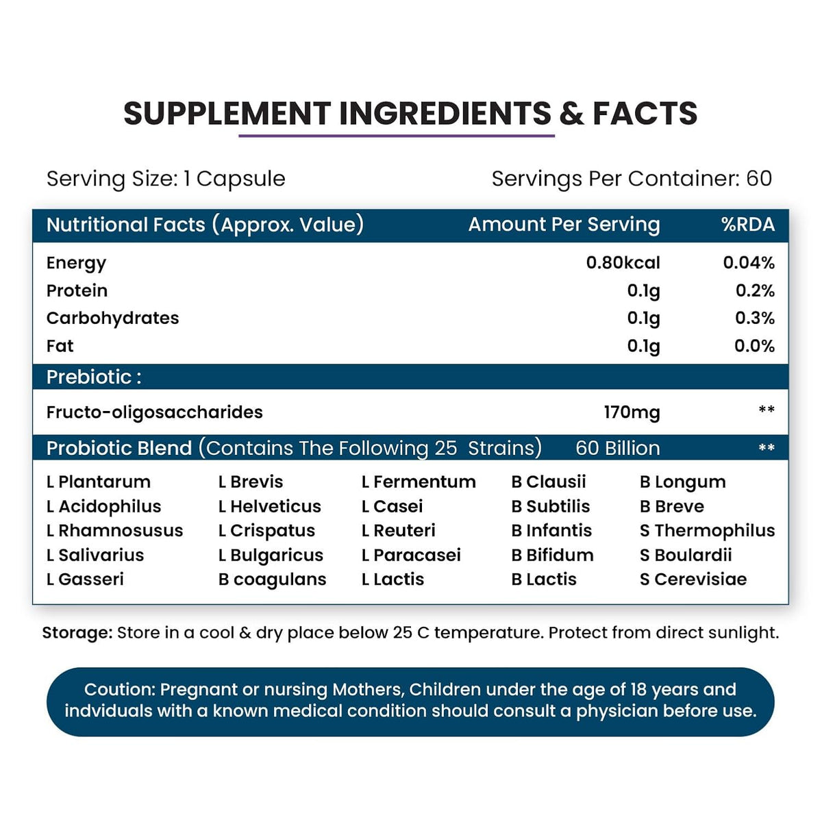 Himalayan Organics Probiotics for Men - 60 Billion CFU, 60 Capsules - Image 2